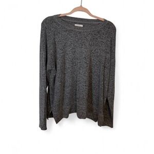 Lucky Brand Gray Long Sleeve Knit Top Womens L Soft Casual